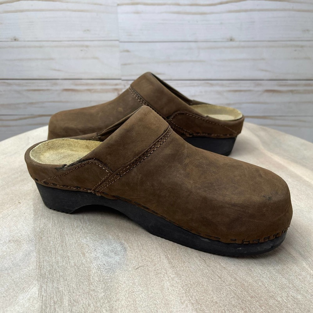 Naot Women's Size 37 EU 6.5 US Dark Brown Black Wedge Slip On Clog Casual Shoe - Picture 13 of 15